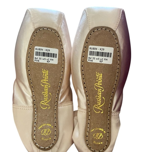 Russian Pointe pink ballet pointe shoes Rubin K29 sz 6 - Picture 2 of 4